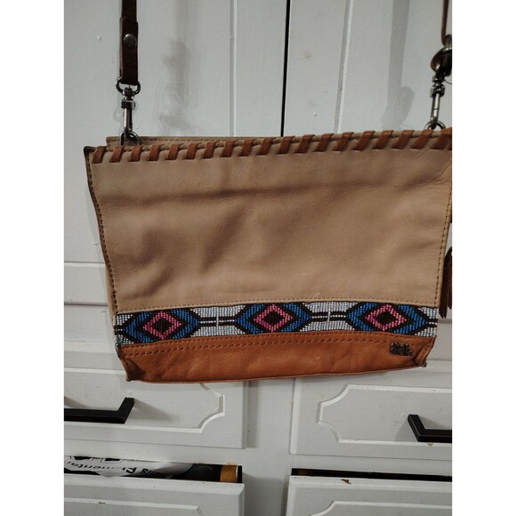 The SAK Iris Demi 3-way Clutch Crossbody Shoulder Handbag - Tan / Brown - Picture 1 of 7
